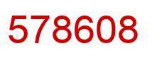 Number 578608 red image