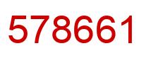 Número 578661 imagen rojo