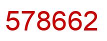Número 578662 imagen rojo