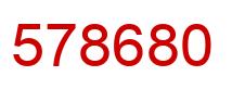 Número 578680 imagen rojo