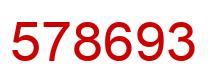 Number 578693 red image