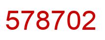 Number 578702 red image