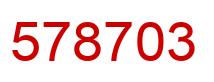 Number 578703 red image
