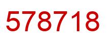 Number 578718 red image