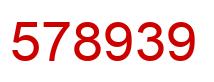 Number 578939 red image