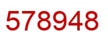 Number 578948 red image