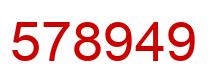 Number 578949 red image