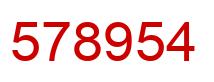 Number 578954 red image
