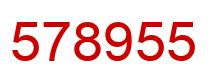 Number 578955 red image