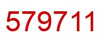 Number 579711 red image