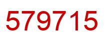 Number 579715 red image