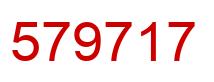 Number 579717 red image