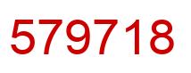 Number 579718 red image