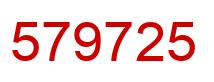 Number 579725 red image