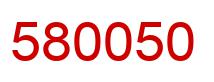Number 580050 red image