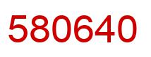 Number 580640 red image