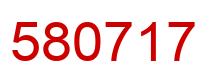 Number 580717 red image