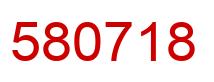 Number 580718 red image
