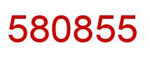 Number 580855 red image