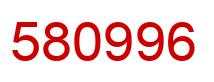 Number 580996 red image