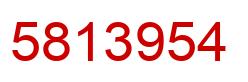 Number 5813954 red image