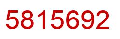 Number 5815692 red image