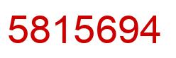 Number 5815694 red image