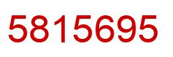 Number 5815695 red image