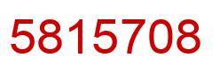 Number 5815708 red image