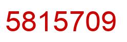 Number 5815709 red image
