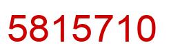 Number 5815710 red image