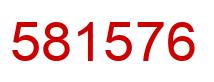 Number 581576 red image