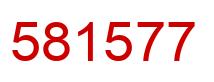 Number 581577 red image
