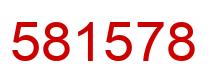 Number 581578 red image