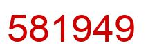 Number 581949 red image