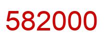 Number 582000 red image