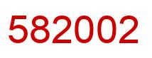 Number 582002 red image