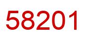 Number 58201 red image