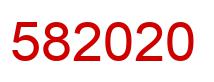 Number 582020 red image