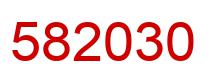 Number 582030 red image