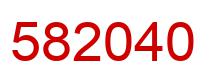 Number 582040 red image