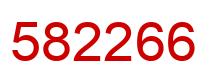 Number 582266 red image