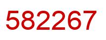 Number 582267 red image