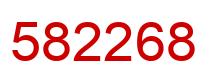 Number 582268 red image