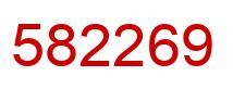 Number 582269 red image