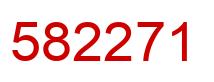 Number 582271 red image
