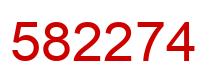 Number 582274 red image