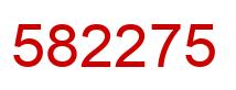 Number 582275 red image