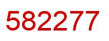 Number 582277 red image