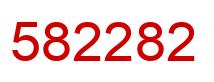 Number 582282 red image